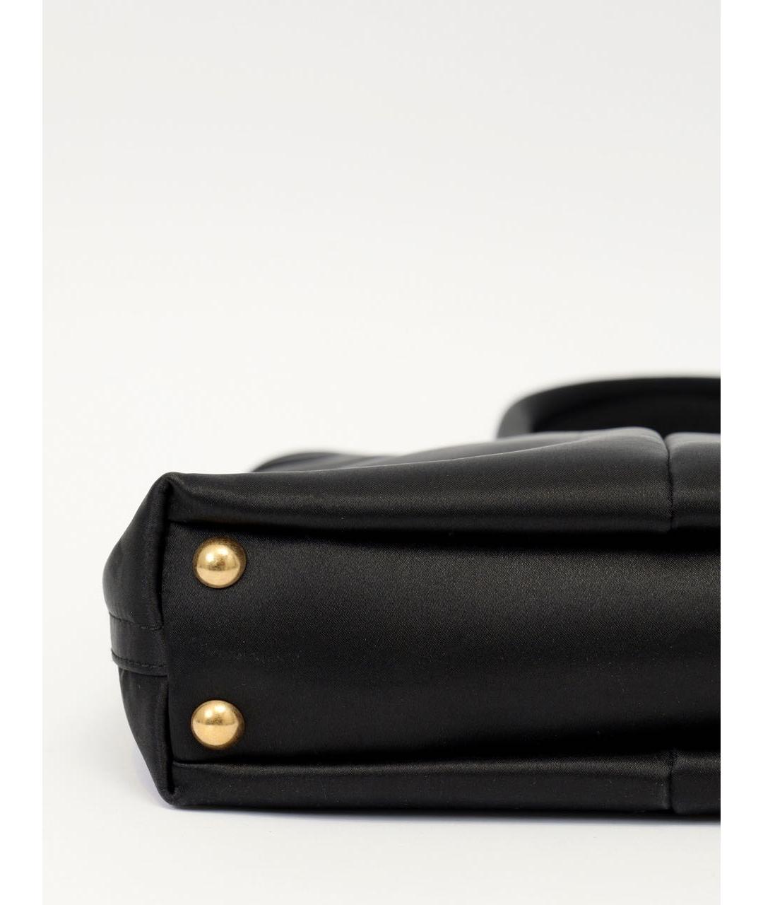 SAINT LAURENT Черная тканевая сумка тоут, фото 6