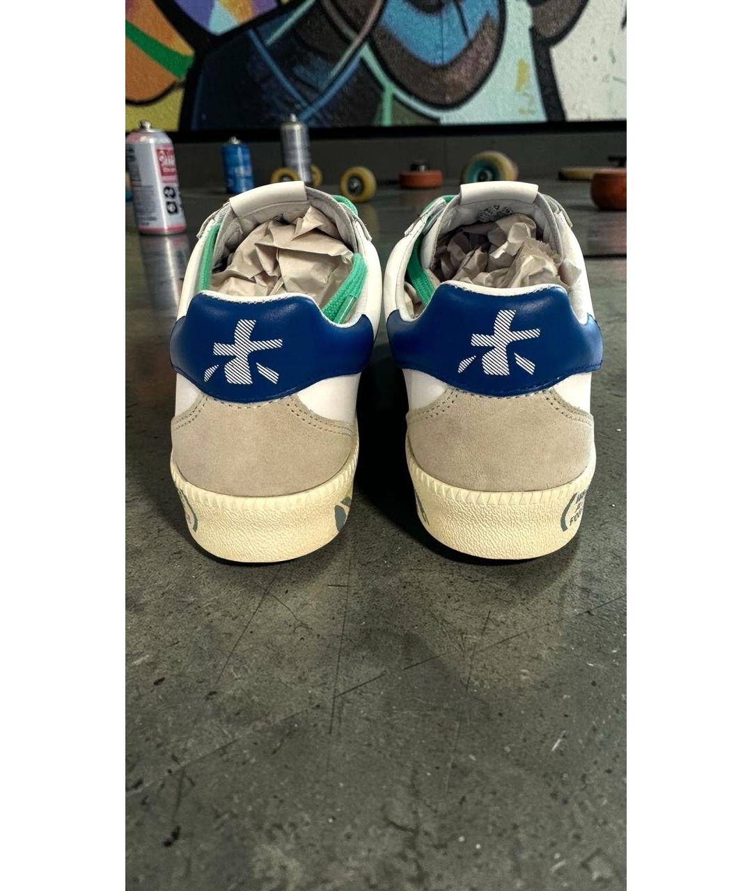 PREMIATA Белые кожаные низкие кроссовки / кеды, фото 4