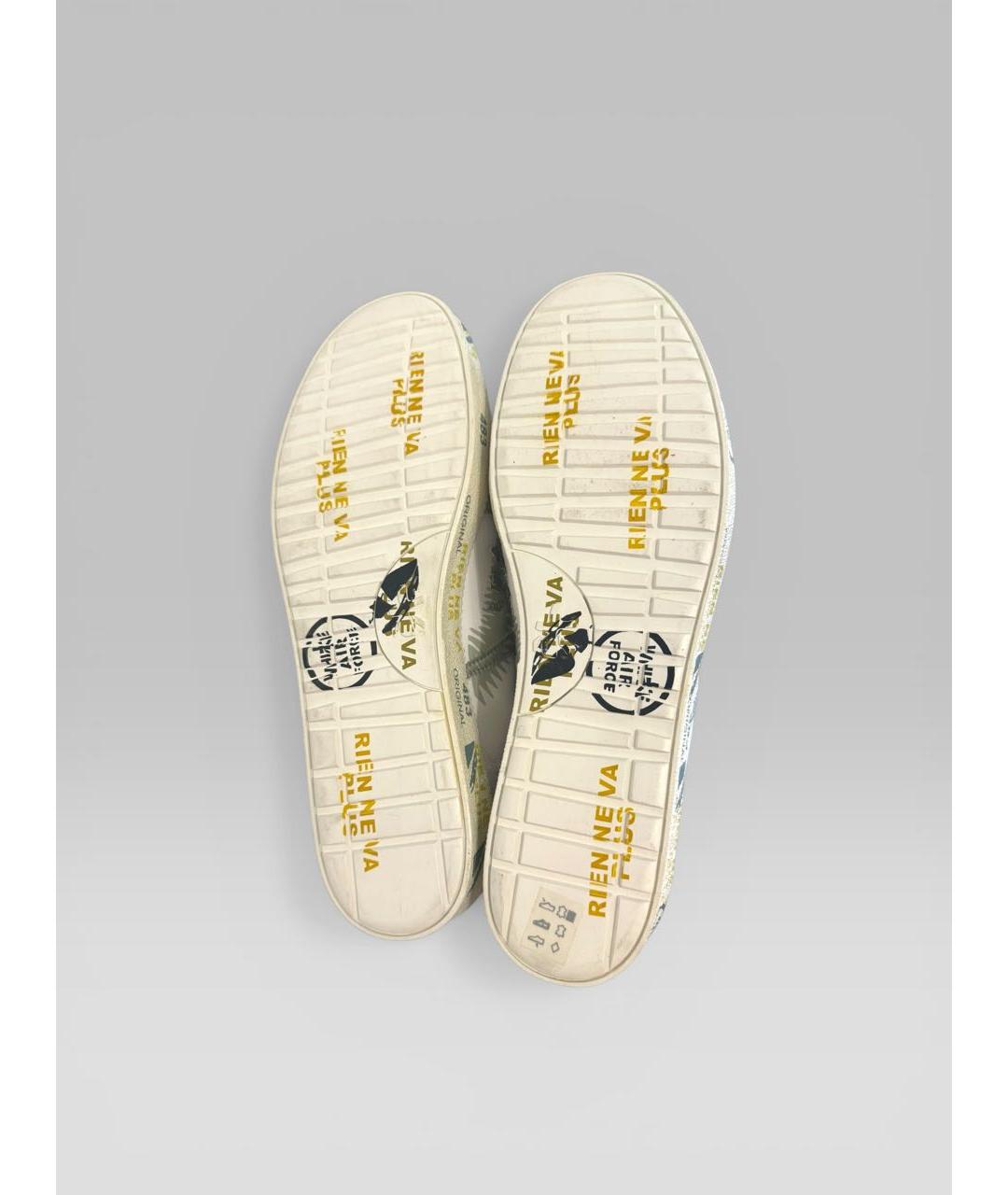 PREMIATA Белые кожаные низкие кроссовки / кеды, фото 6