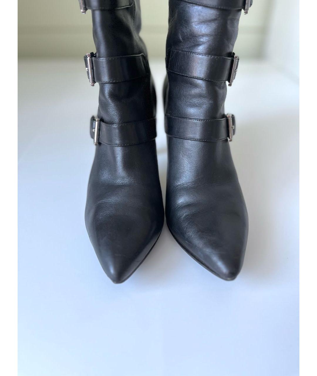 MICHAEL KORS Черные кожаные ботильоны, фото 3