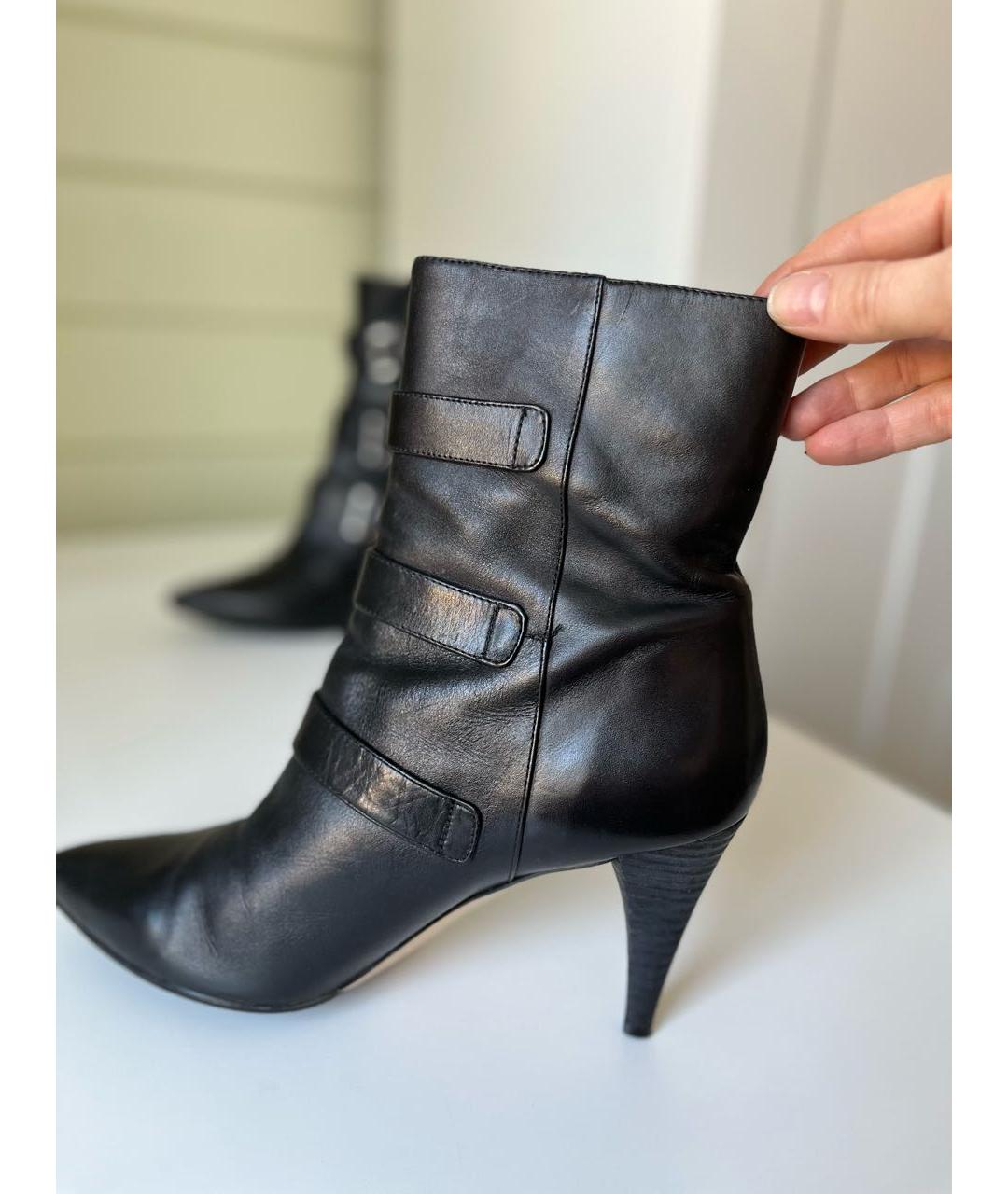 MICHAEL KORS Черные кожаные ботильоны, фото 2