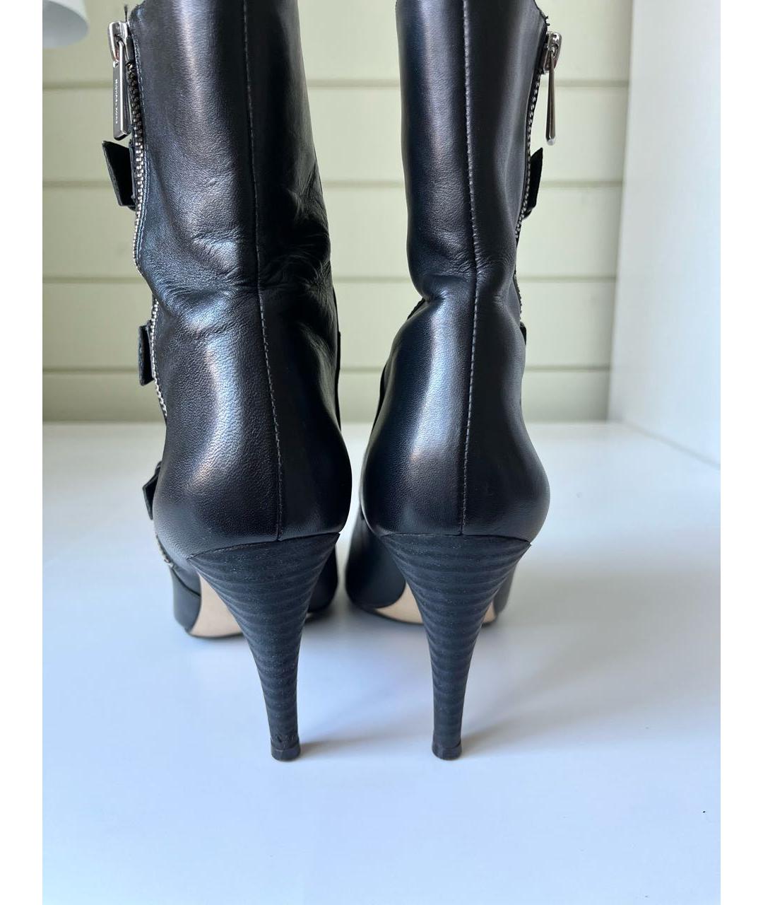 MICHAEL KORS Черные кожаные ботильоны, фото 4