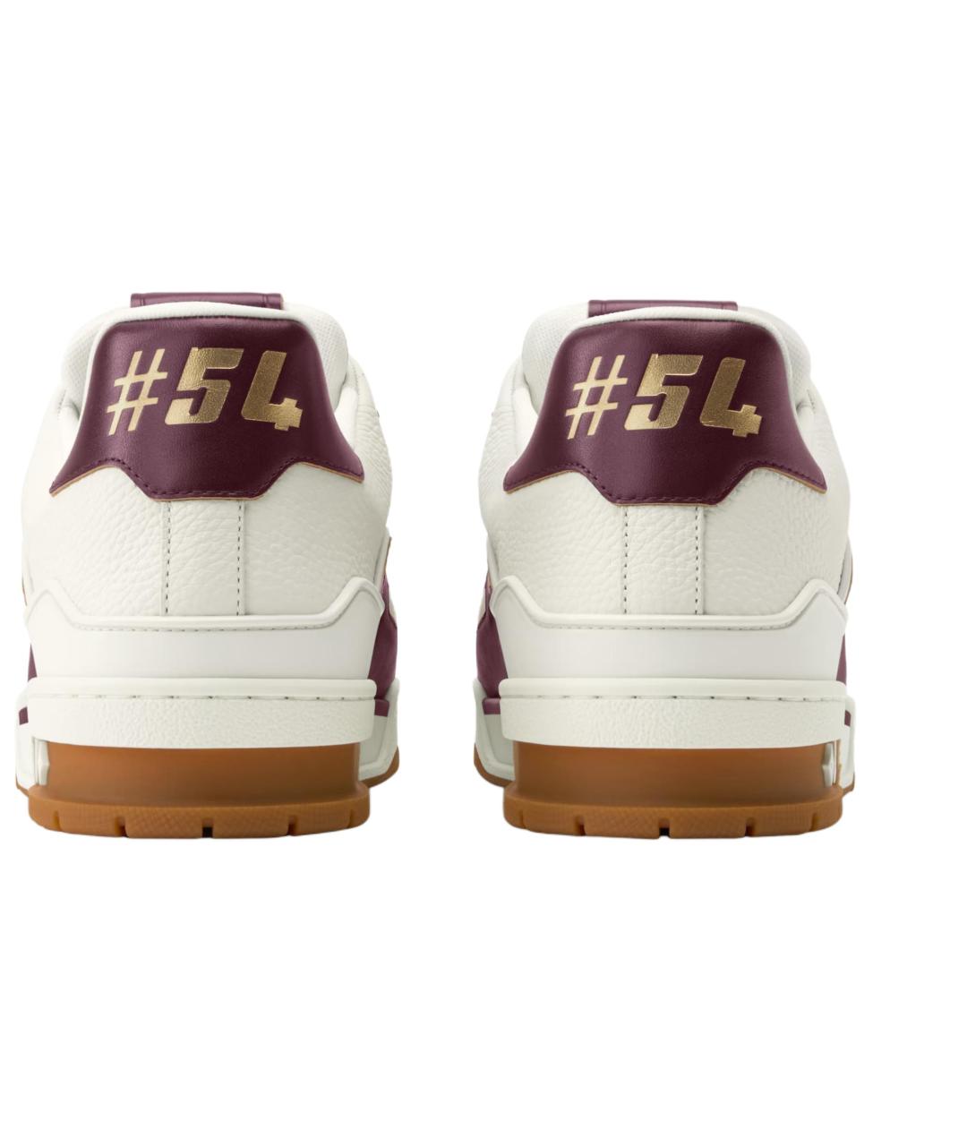 LOUIS VUITTON Красные кожаные низкие кроссовки / кеды, фото 5