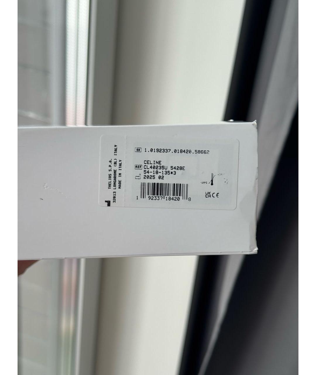 CELINE Коричневые металлические солнцезащитные очки, фото 6