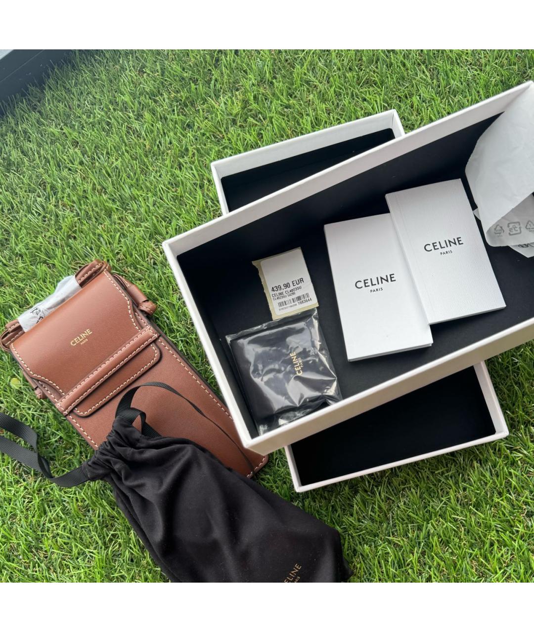 CELINE Коричневые металлические солнцезащитные очки, фото 5