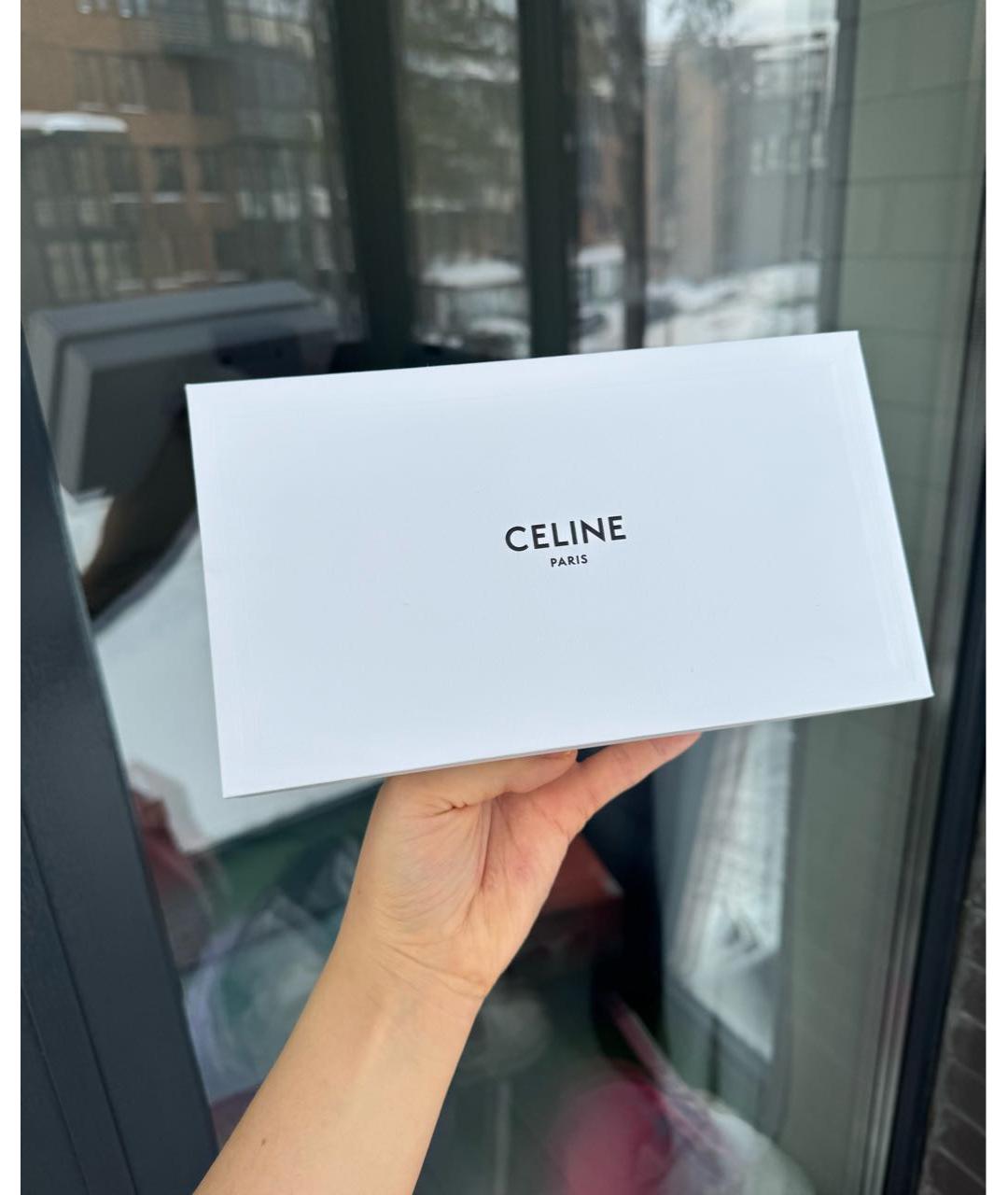 CELINE Коричневые металлические солнцезащитные очки, фото 4