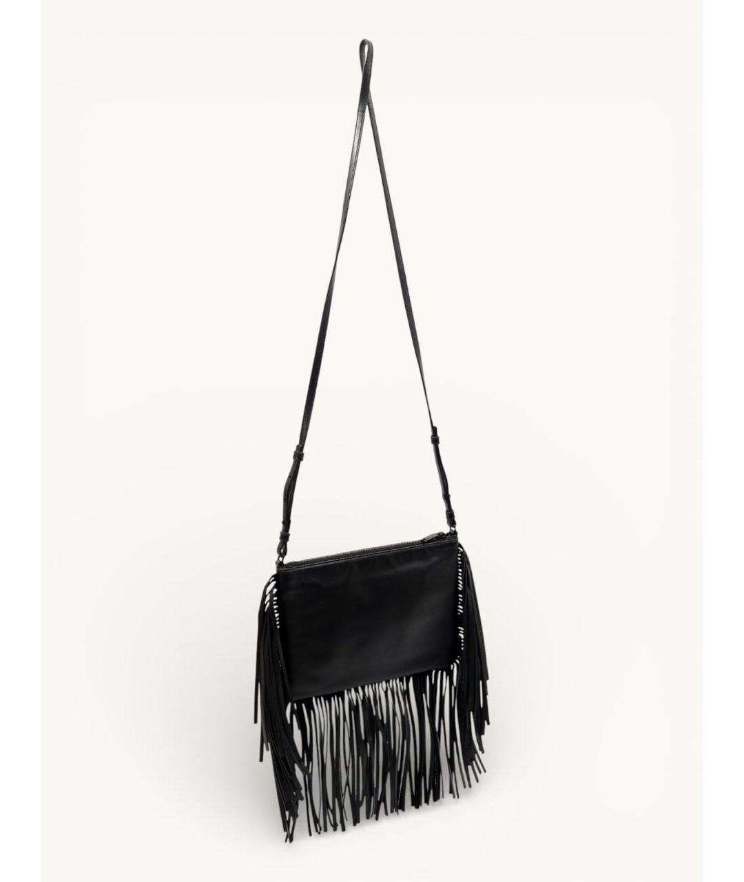 SAINT LAURENT Черная кожаная сумка через плечо, фото 3