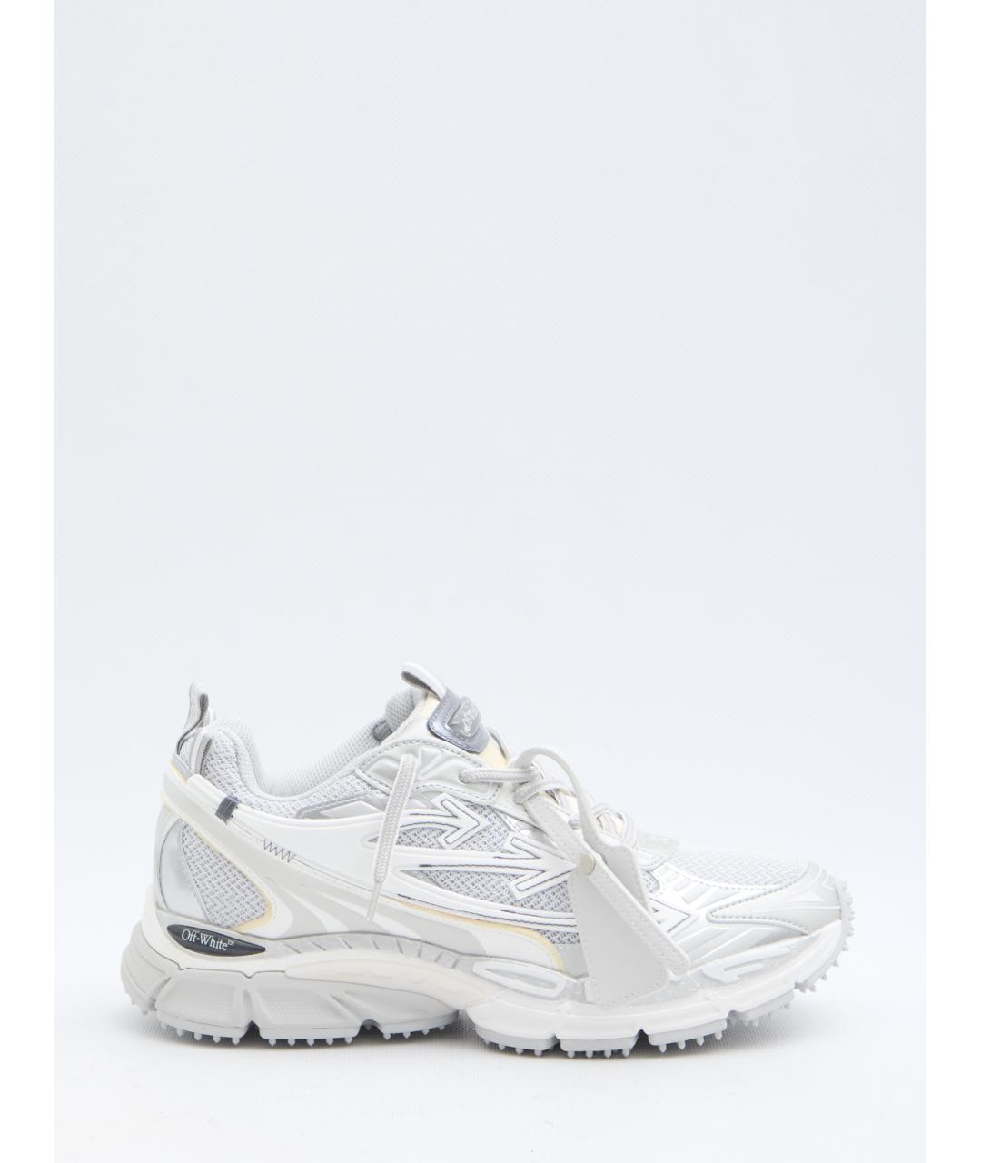 OFF-WHITE Белые текстильные низкие кроссовки / кеды, фото 4