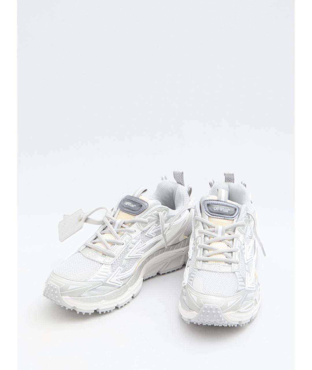 OFF-WHITE Белые текстильные низкие кроссовки / кеды, фото 3