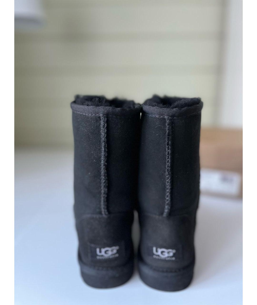 UGG AUSTRALIA Черные замшевые полусапоги, фото 4