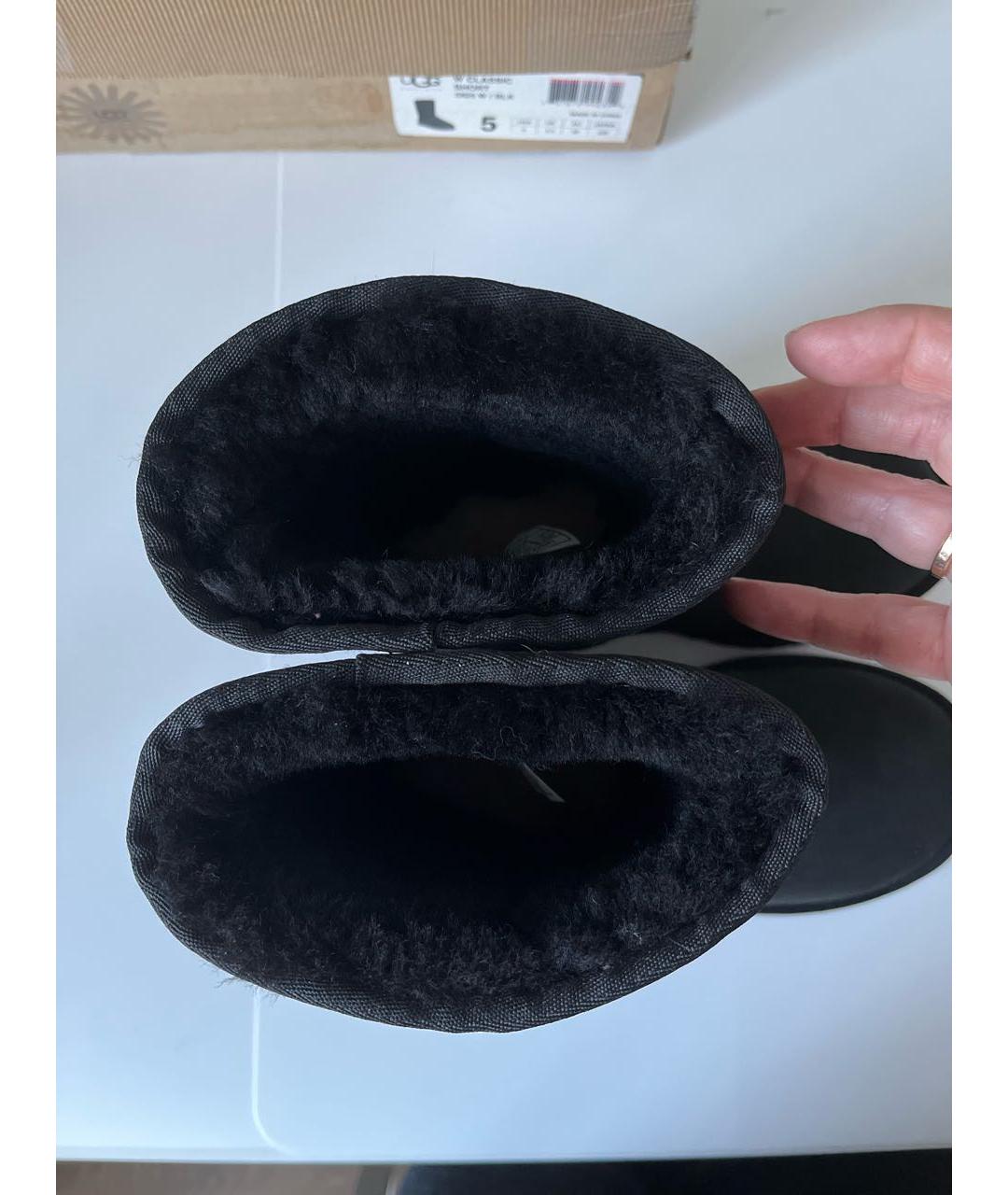 UGG AUSTRALIA Черные замшевые полусапоги, фото 6