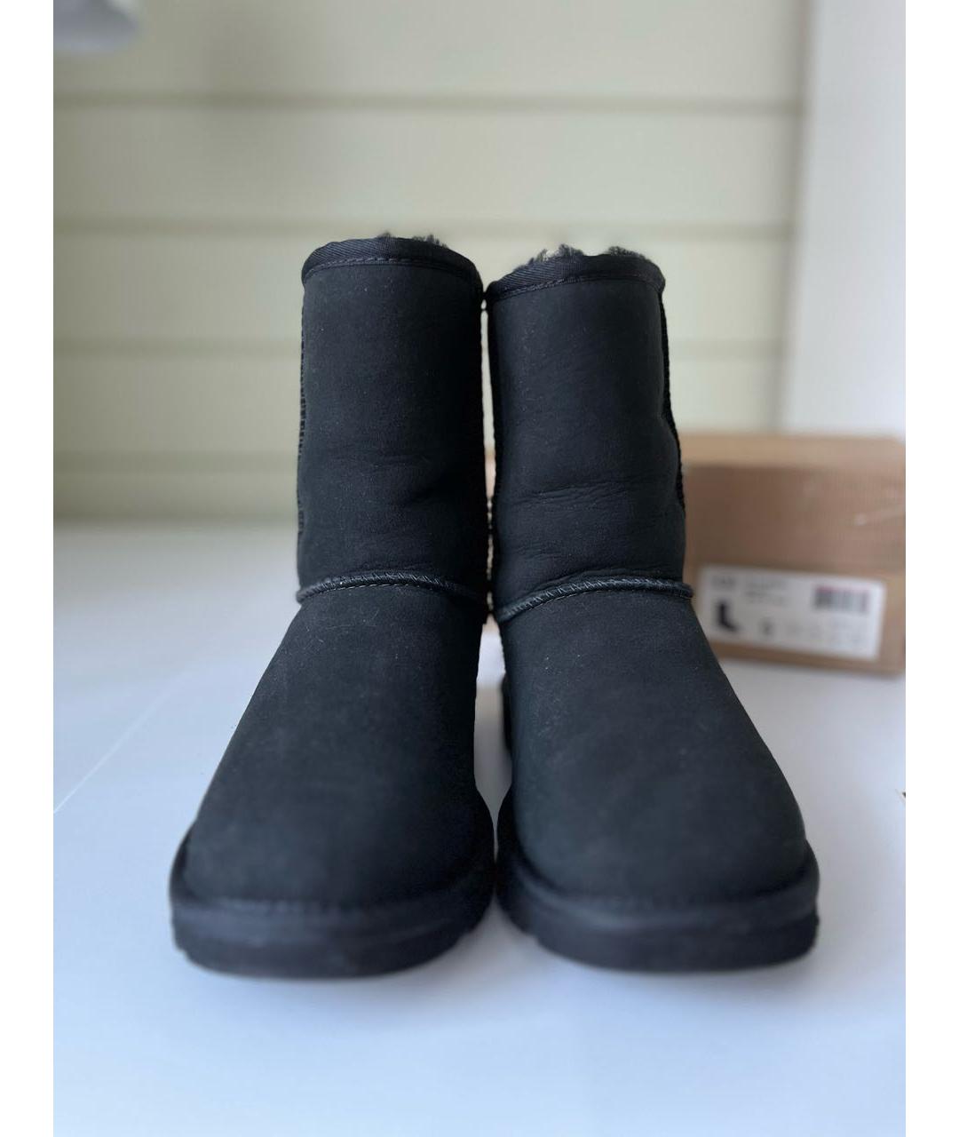 UGG AUSTRALIA Черные замшевые полусапоги, фото 3