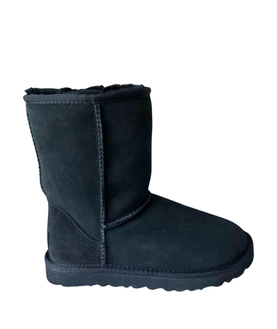 UGG AUSTRALIA Черные замшевые полусапоги, фото 1