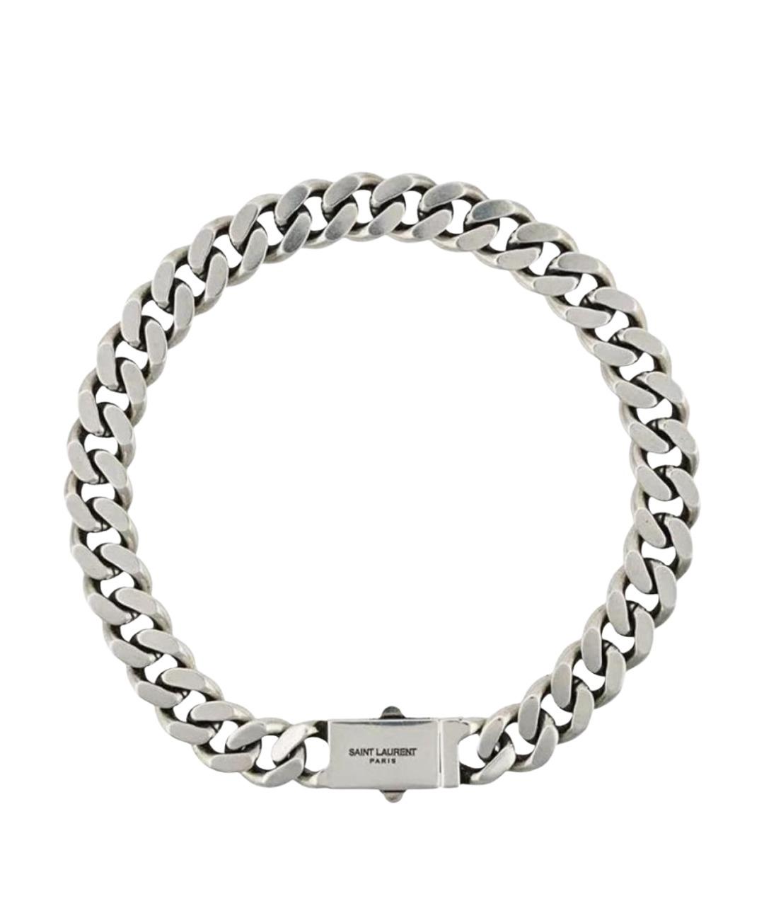 SAINT LAURENT Серебряная латунная цепочка, фото 1