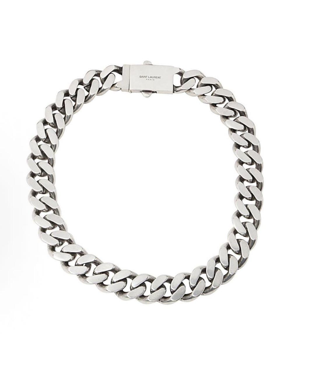 SAINT LAURENT Серебряная латунная цепочка, фото 2