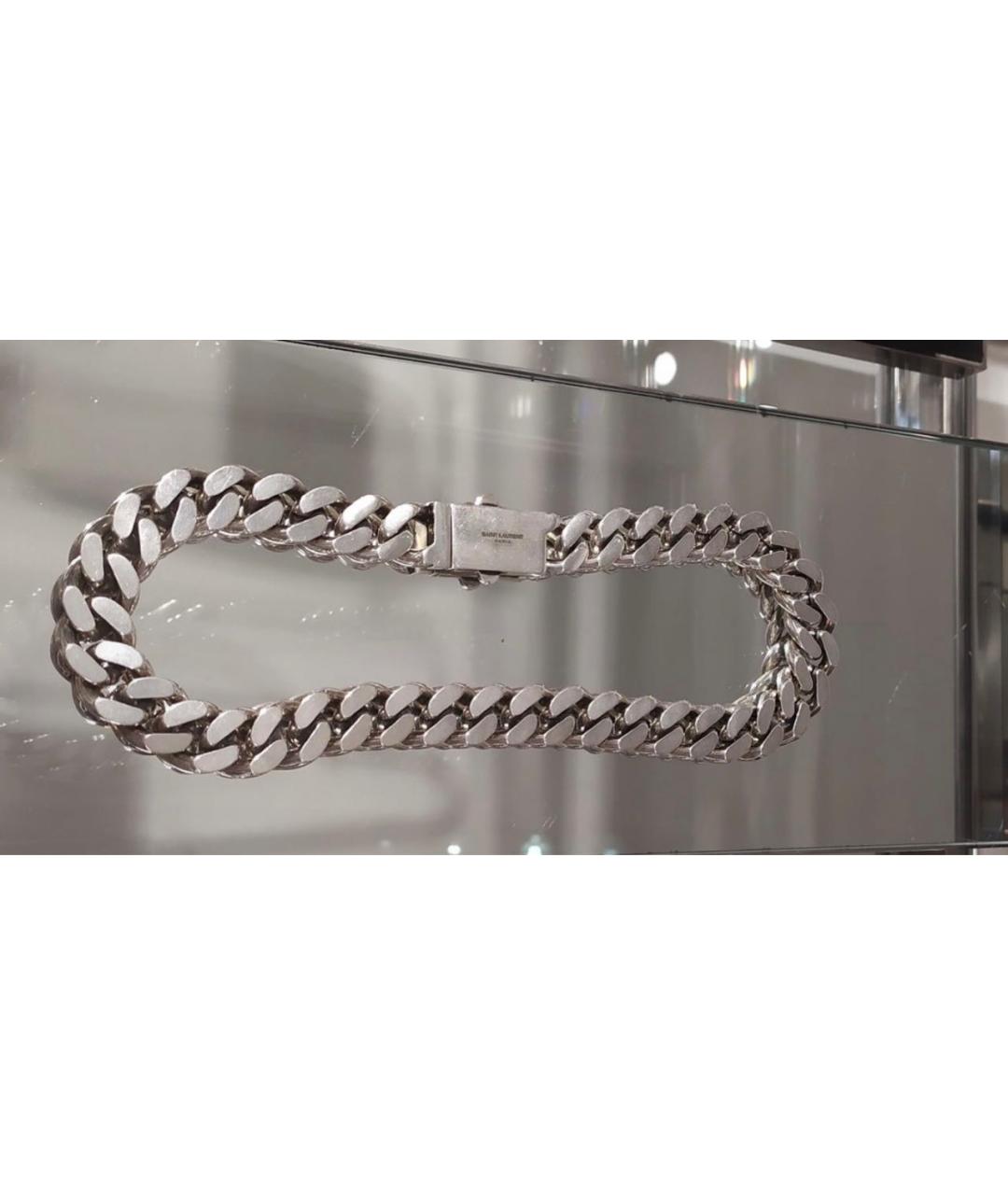 SAINT LAURENT Серебряная латунная цепочка, фото 5