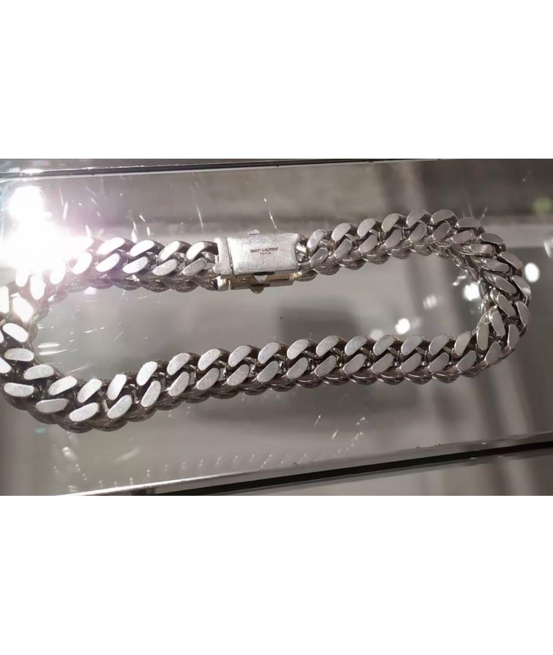 SAINT LAURENT Серебряная латунная цепочка, фото 4