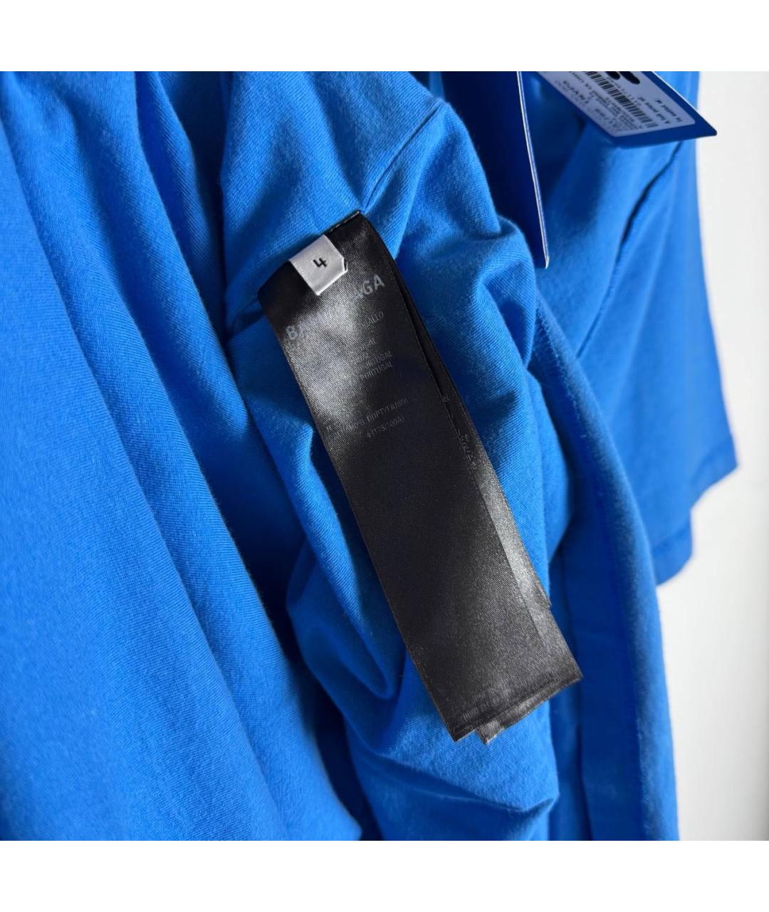 BALENCIAGA Синяя футболка, фото 4