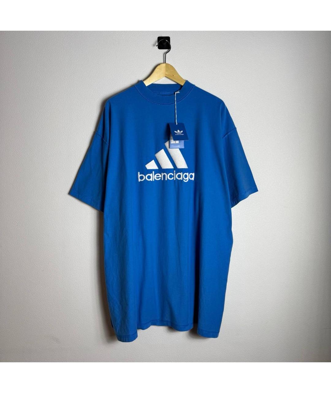 BALENCIAGA Синяя футболка, фото 7