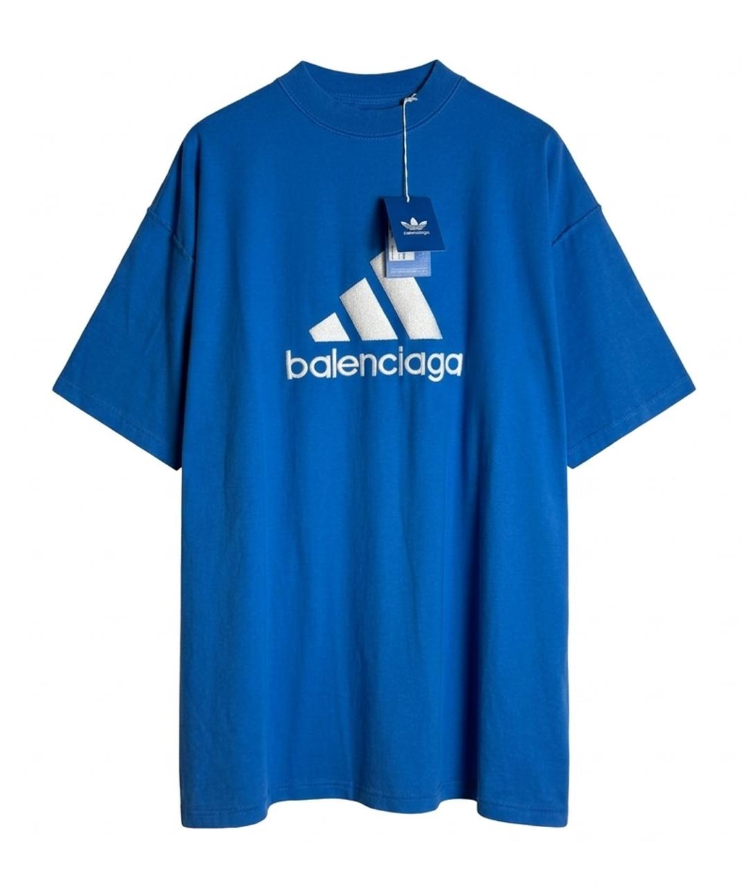 BALENCIAGA Синяя футболка, фото 1