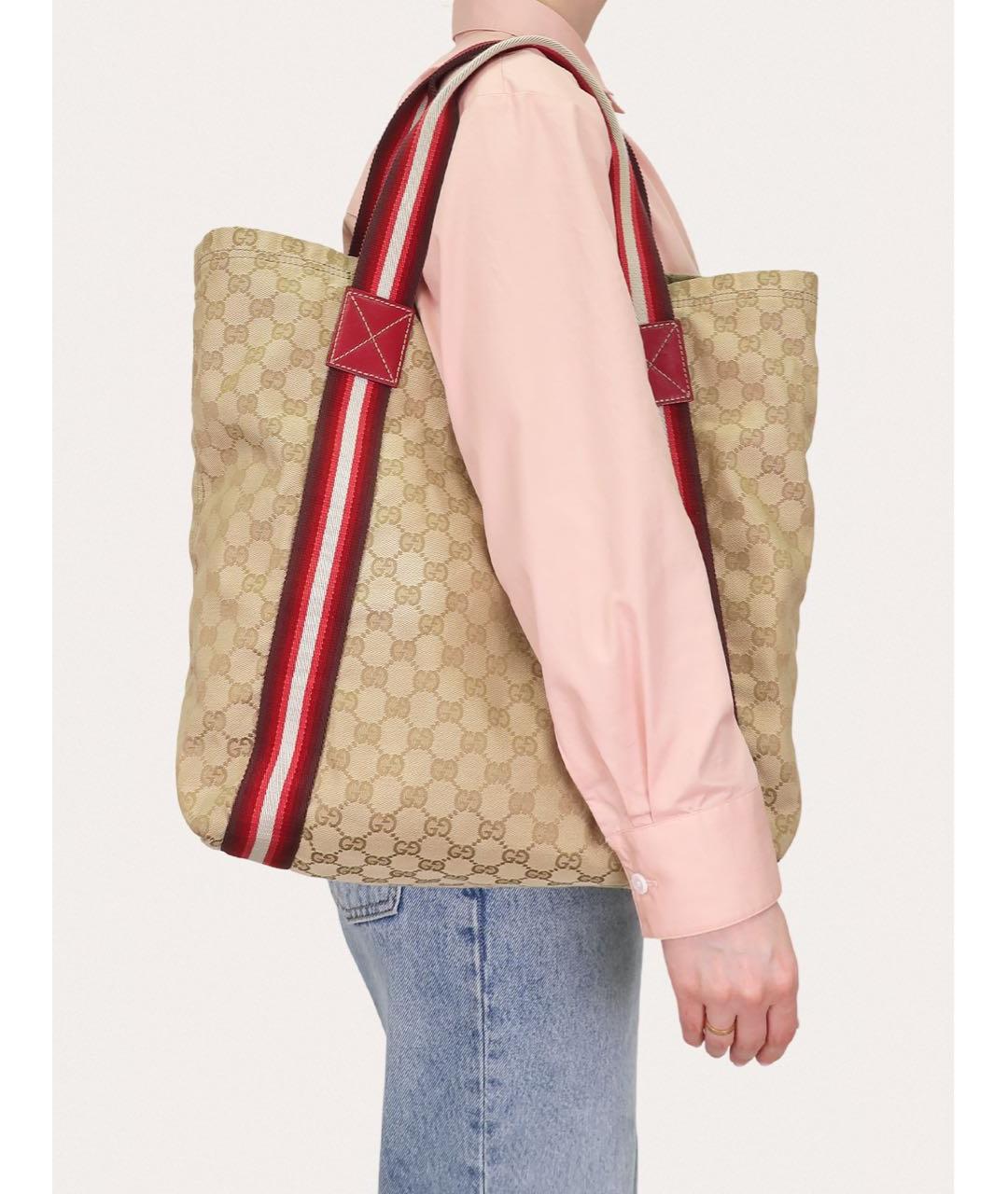 GUCCI Бежевая сумка тоут, фото 8