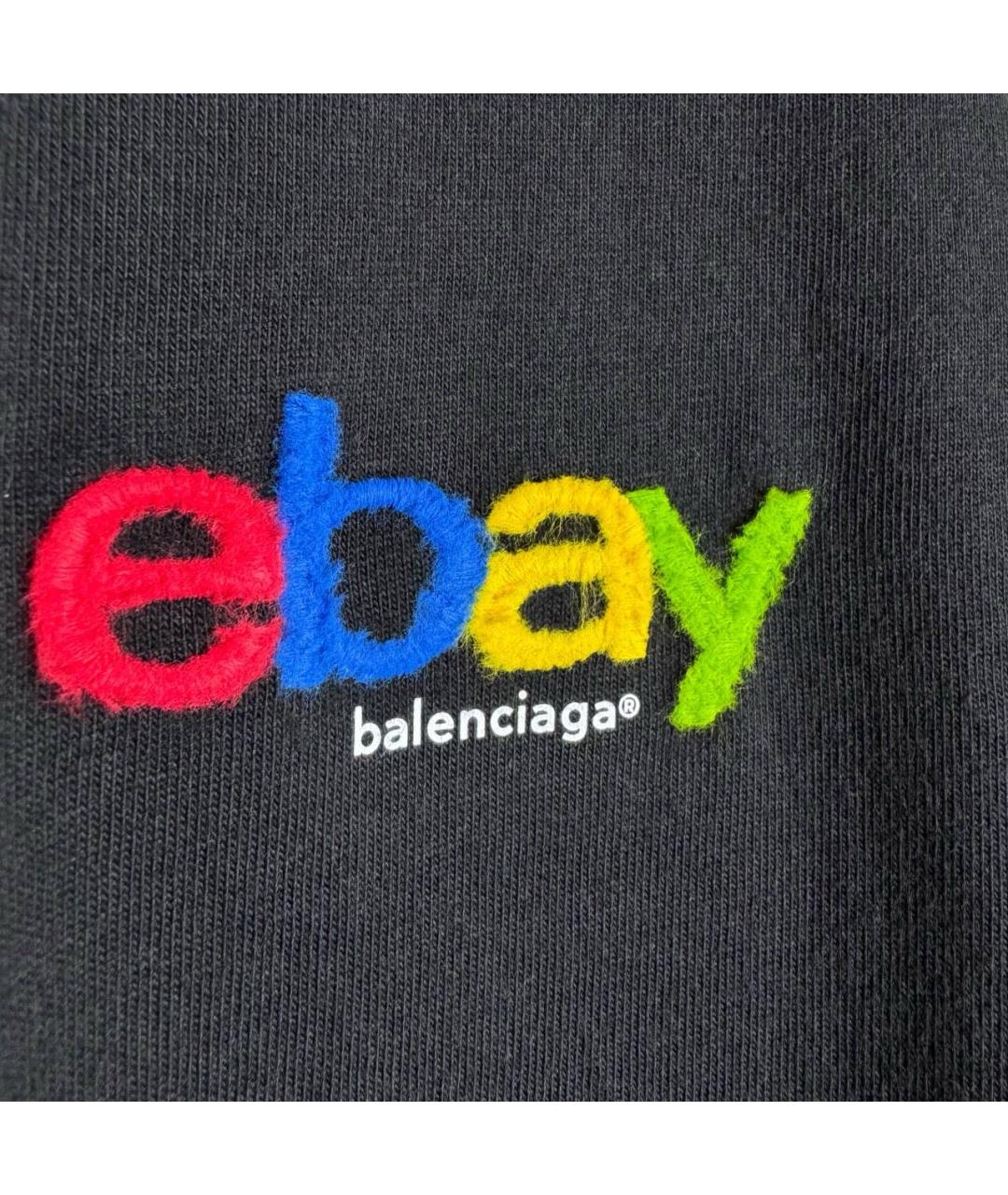 BALENCIAGA Черная футболка, фото 2