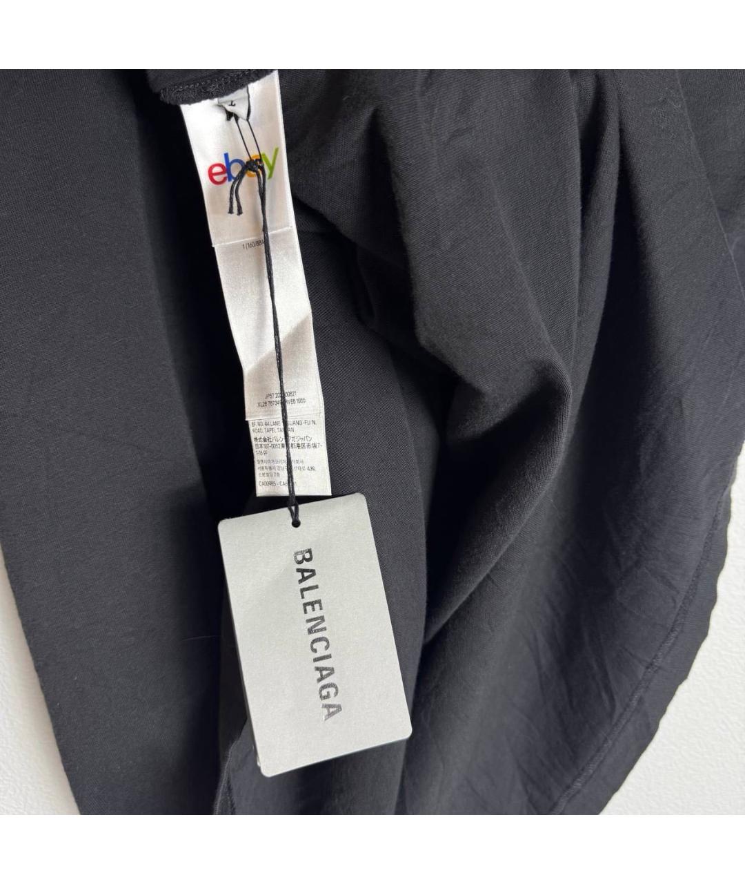 BALENCIAGA Черная футболка, фото 3