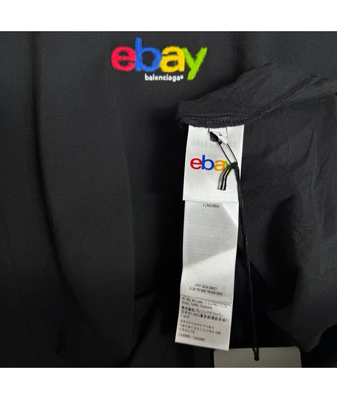 BALENCIAGA Черная футболка, фото 4