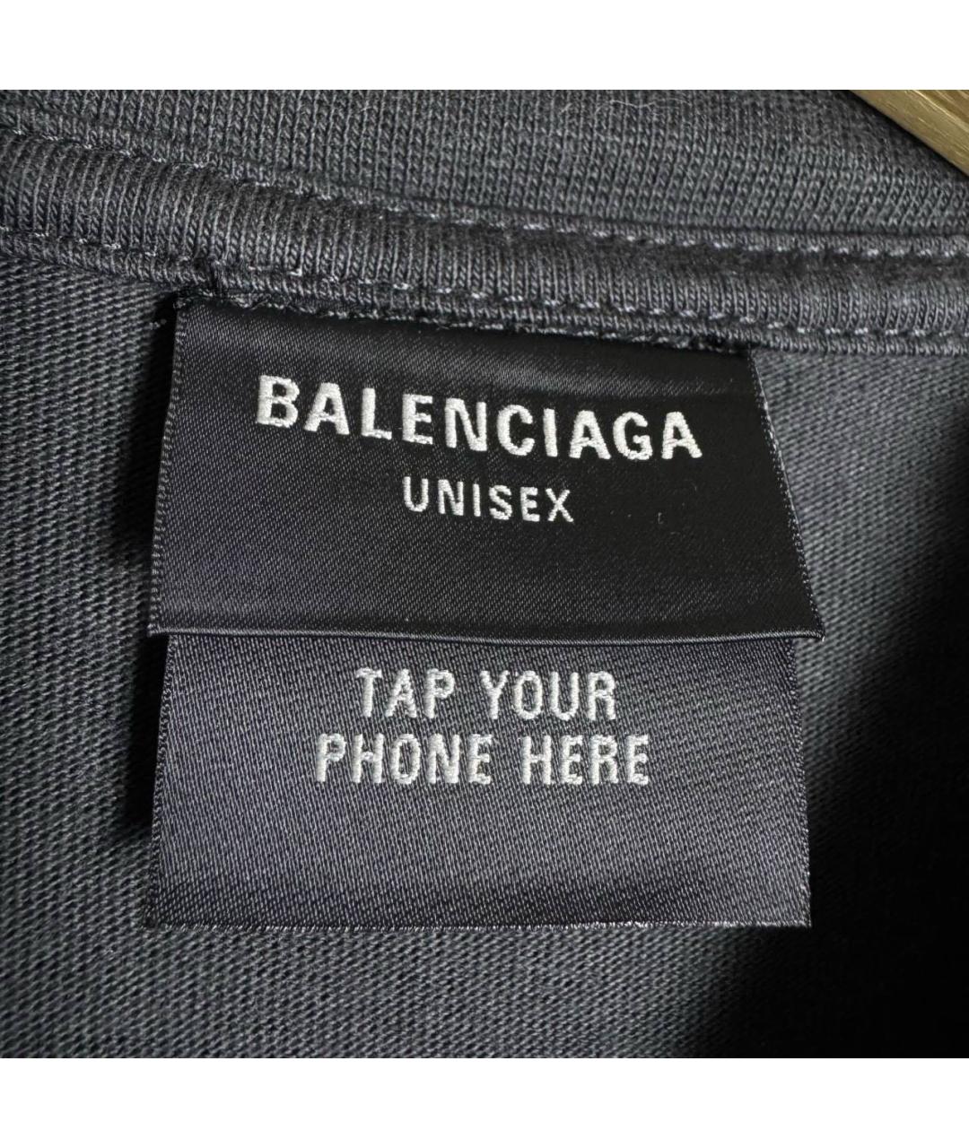 BALENCIAGA Черная футболка, фото 5