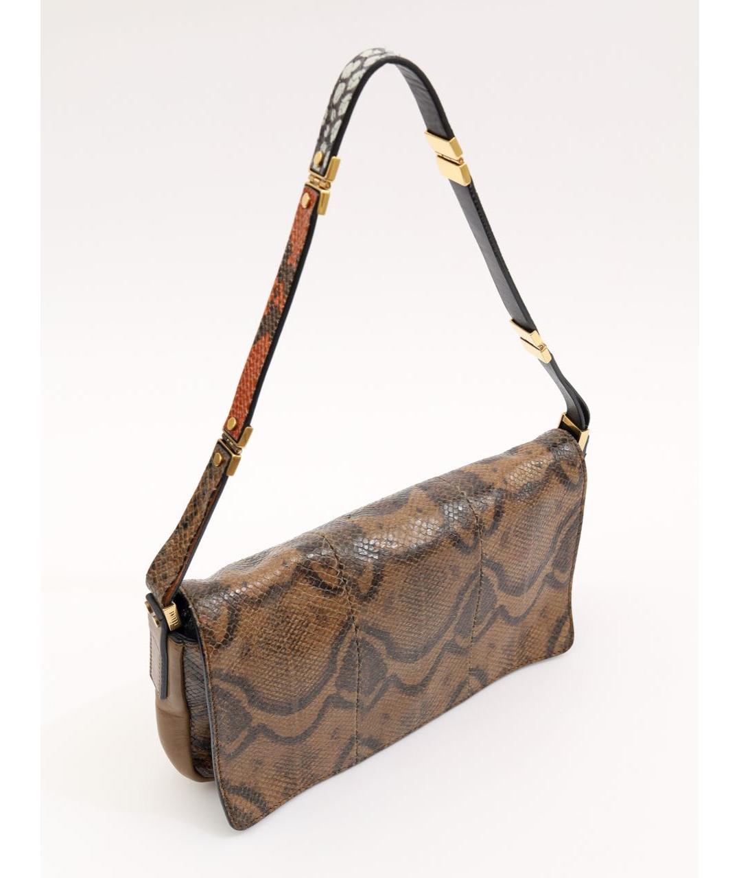 CELINE Бежевая сумка через плечо из экзотической кожи, фото 5