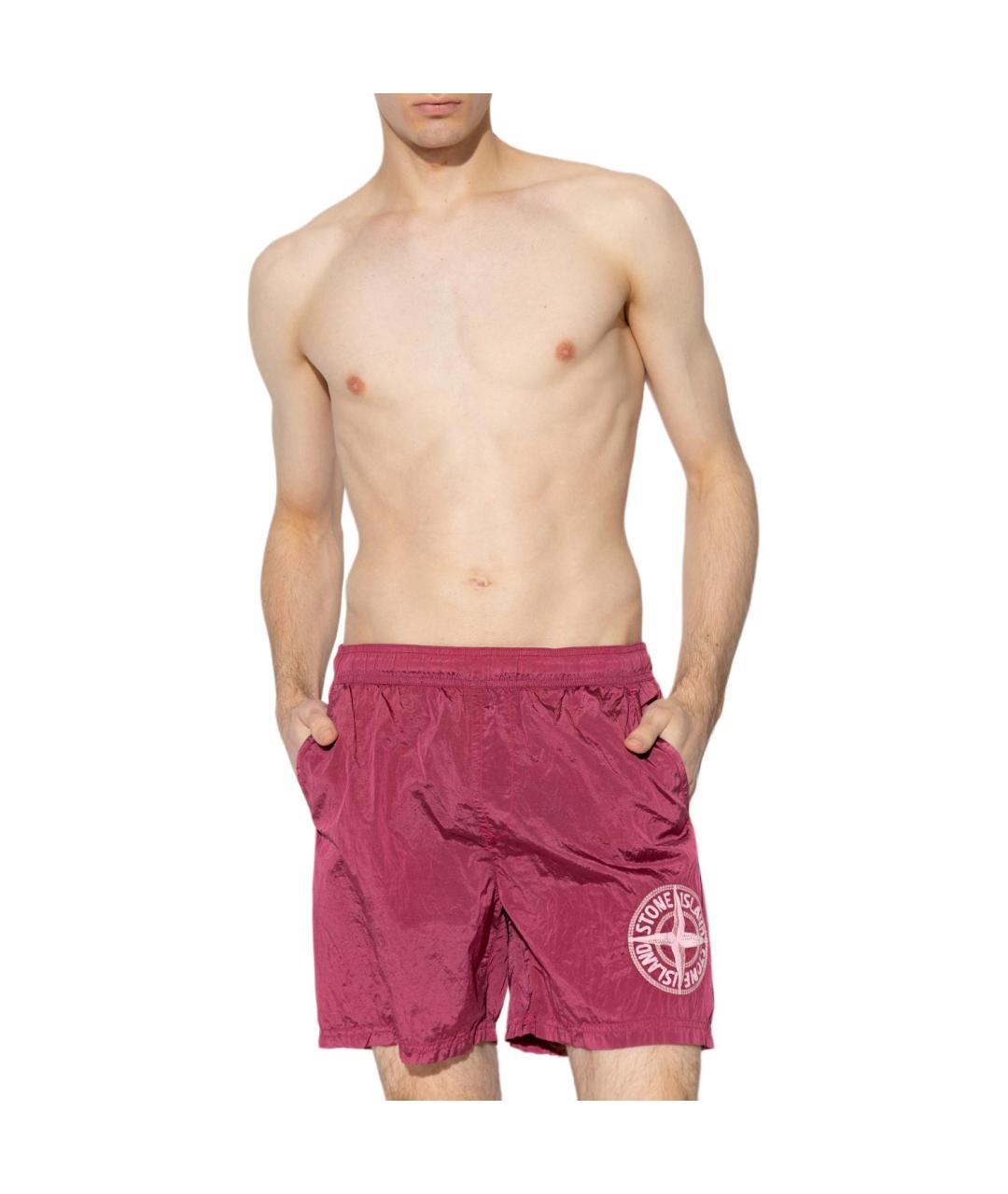 STONE ISLAND Красные шорты, фото 3