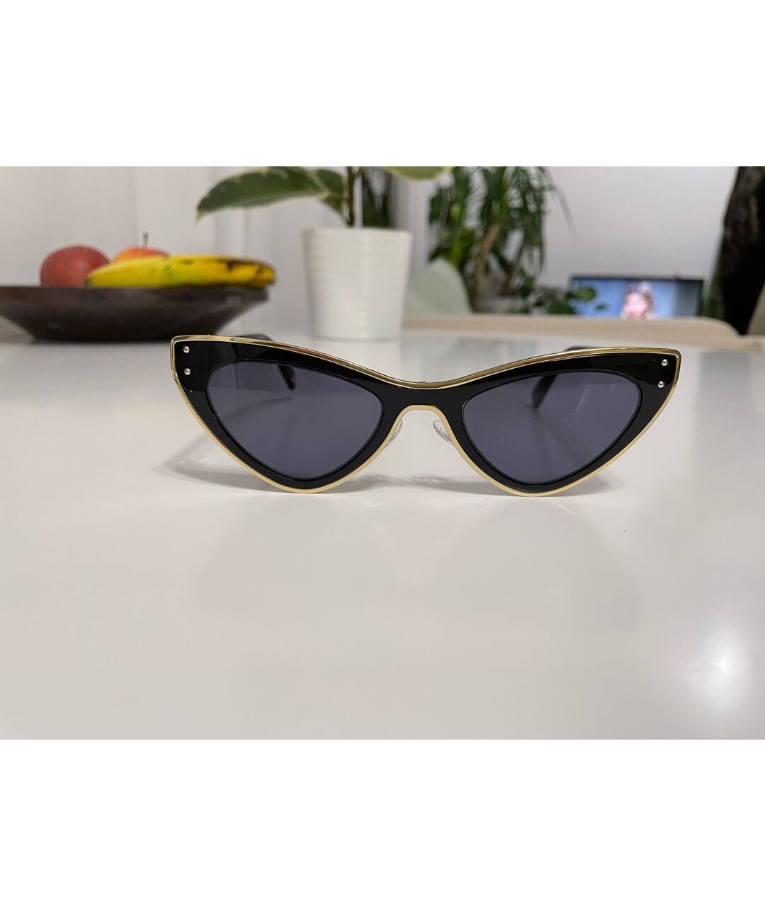 MOSCHINO Черные пластиковые солнцезащитные очки, фото 5