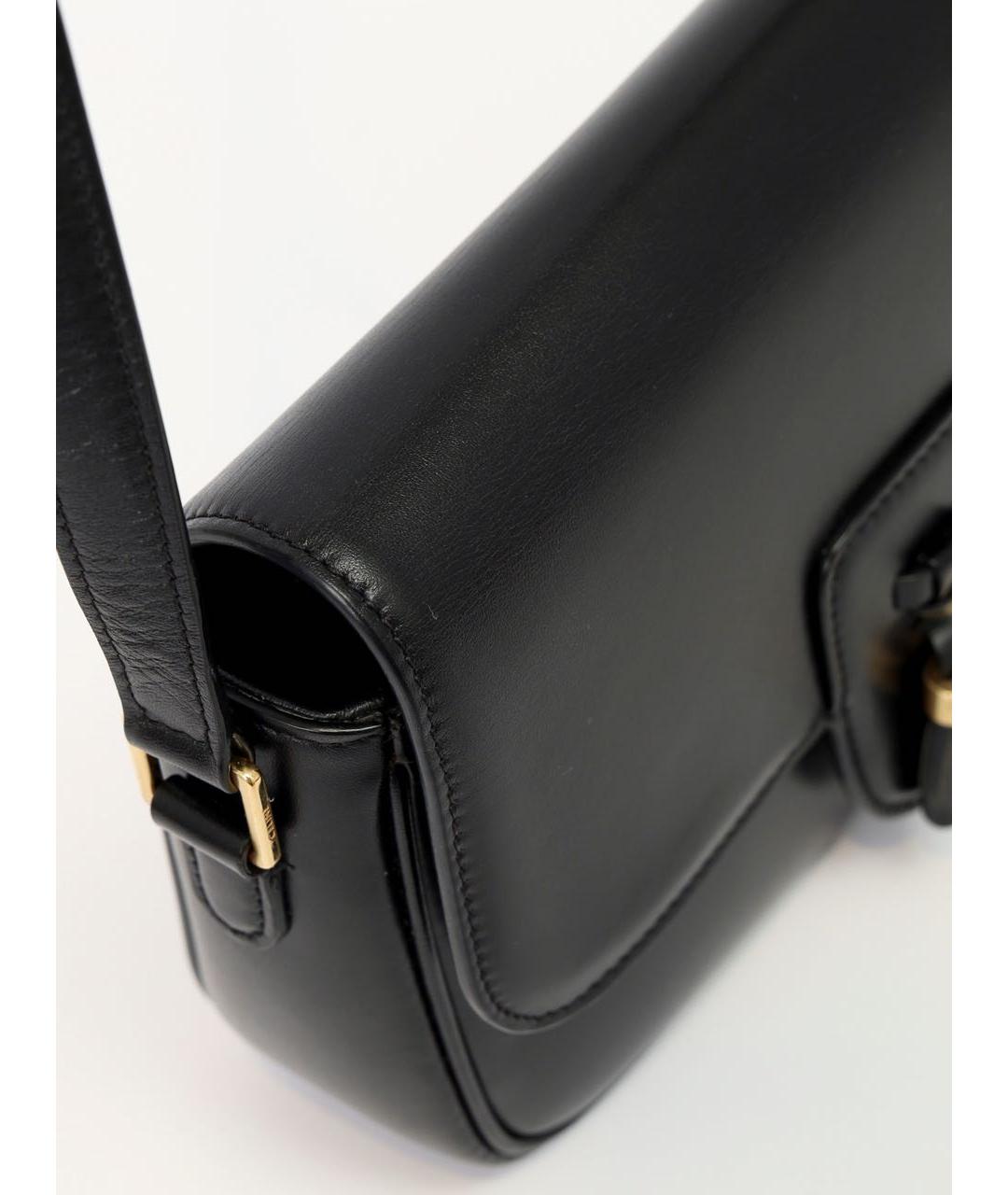CELINE Черная кожаная сумка через плечо, фото 7