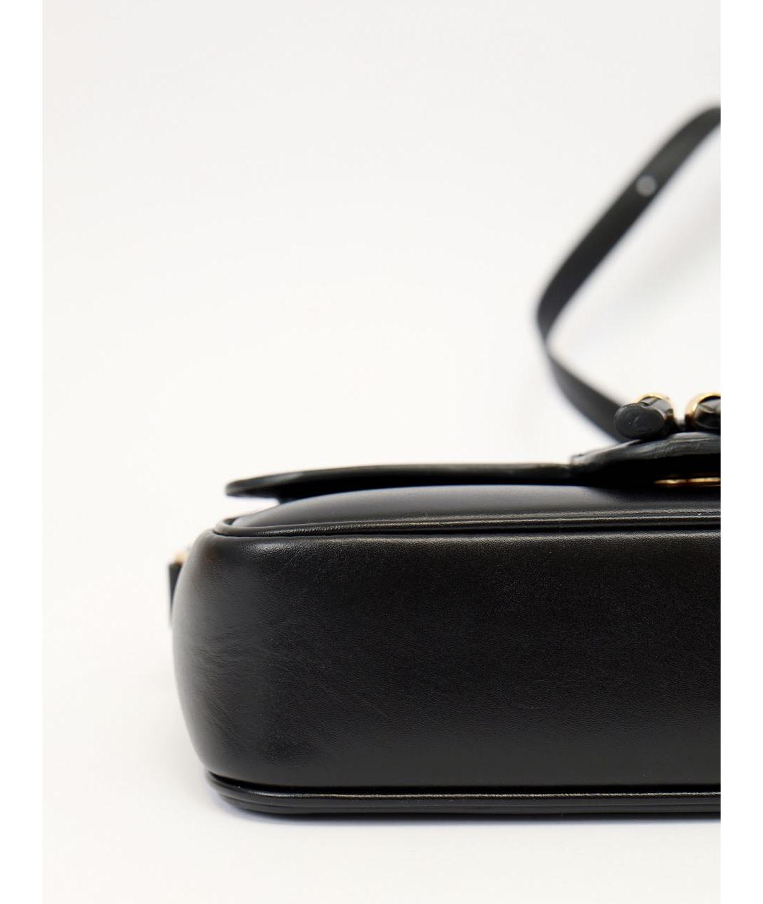 CELINE Черная кожаная сумка через плечо, фото 6