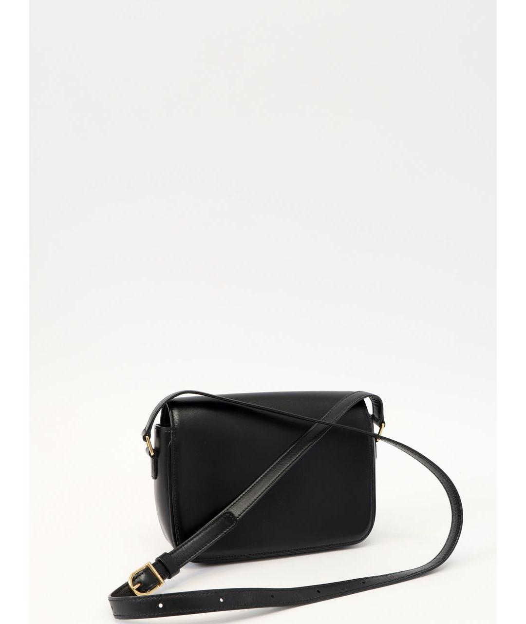 CELINE Черная кожаная сумка через плечо, фото 3