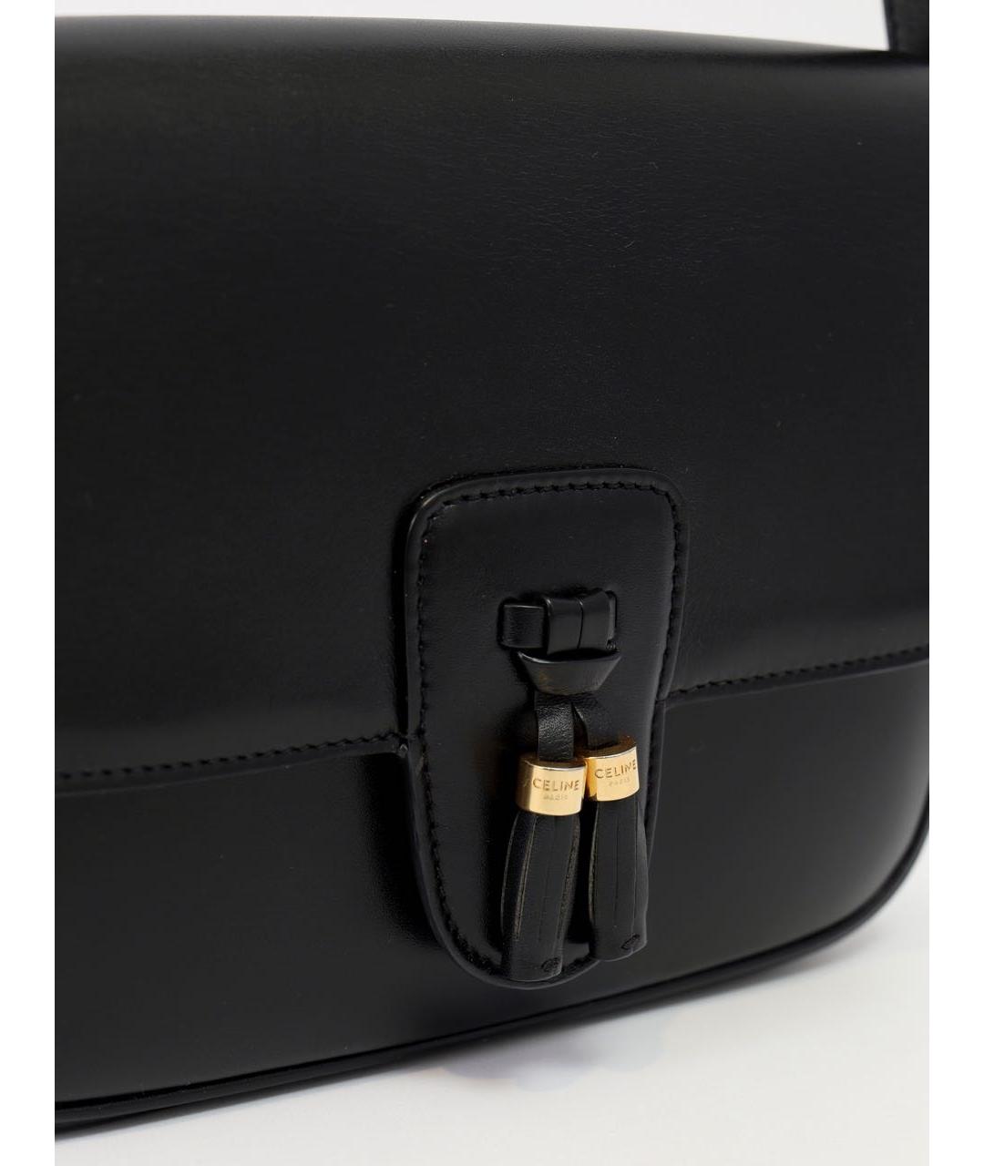 CELINE Черная кожаная сумка через плечо, фото 8