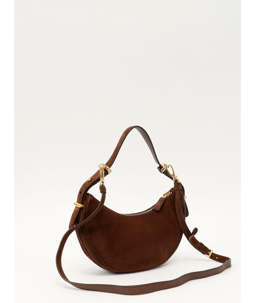 PRADA Коричневая замшевая сумка через плечо, фото 3