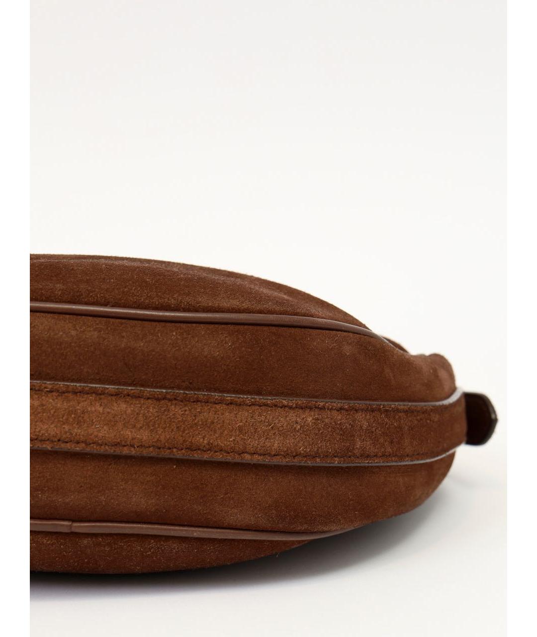 PRADA Коричневая замшевая сумка через плечо, фото 6