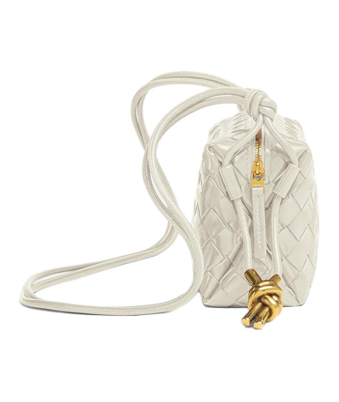 BOTTEGA VENETA Бежевая кожаная сумка через плечо, фото 2