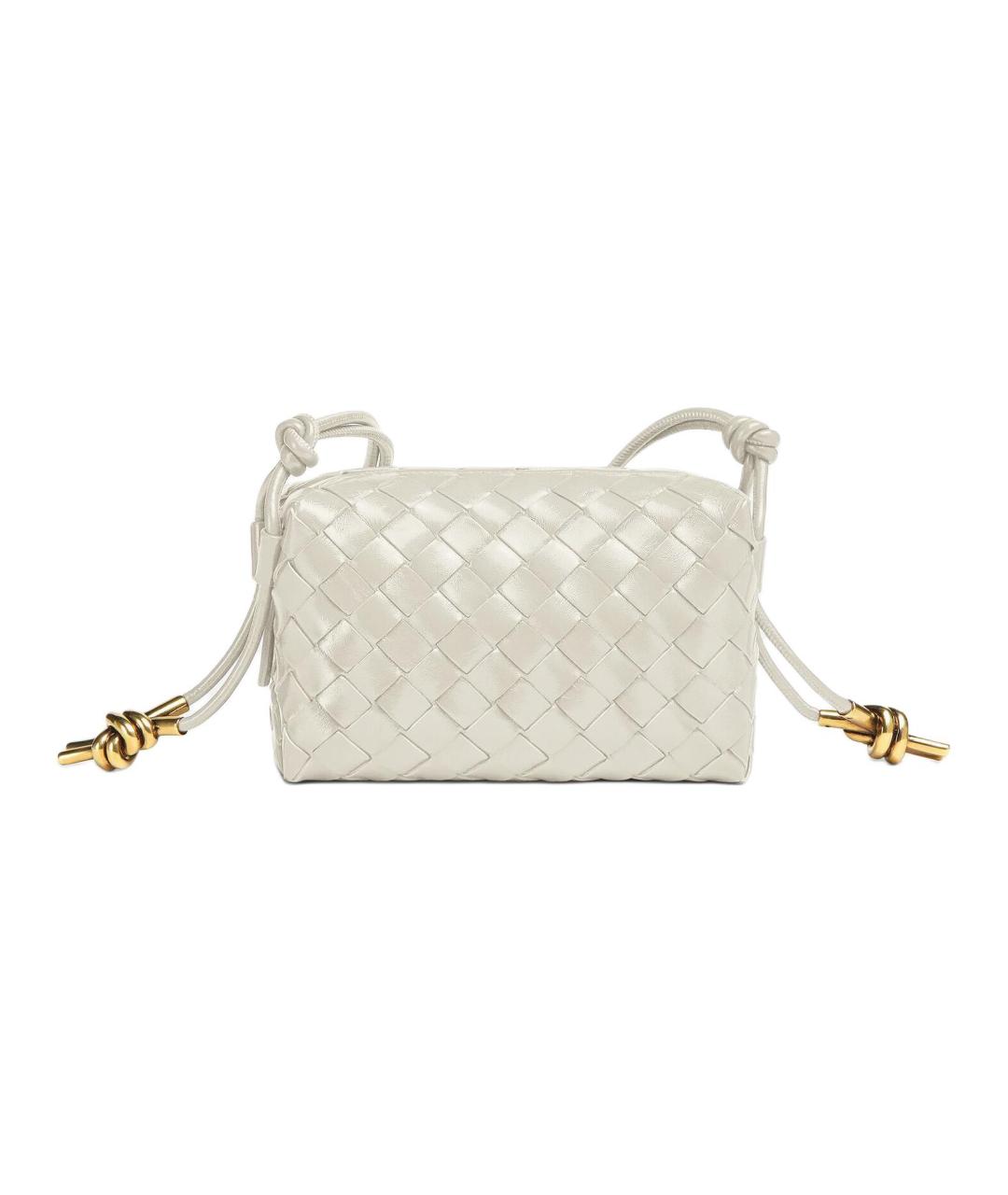 BOTTEGA VENETA Бежевая кожаная сумка через плечо, фото 6