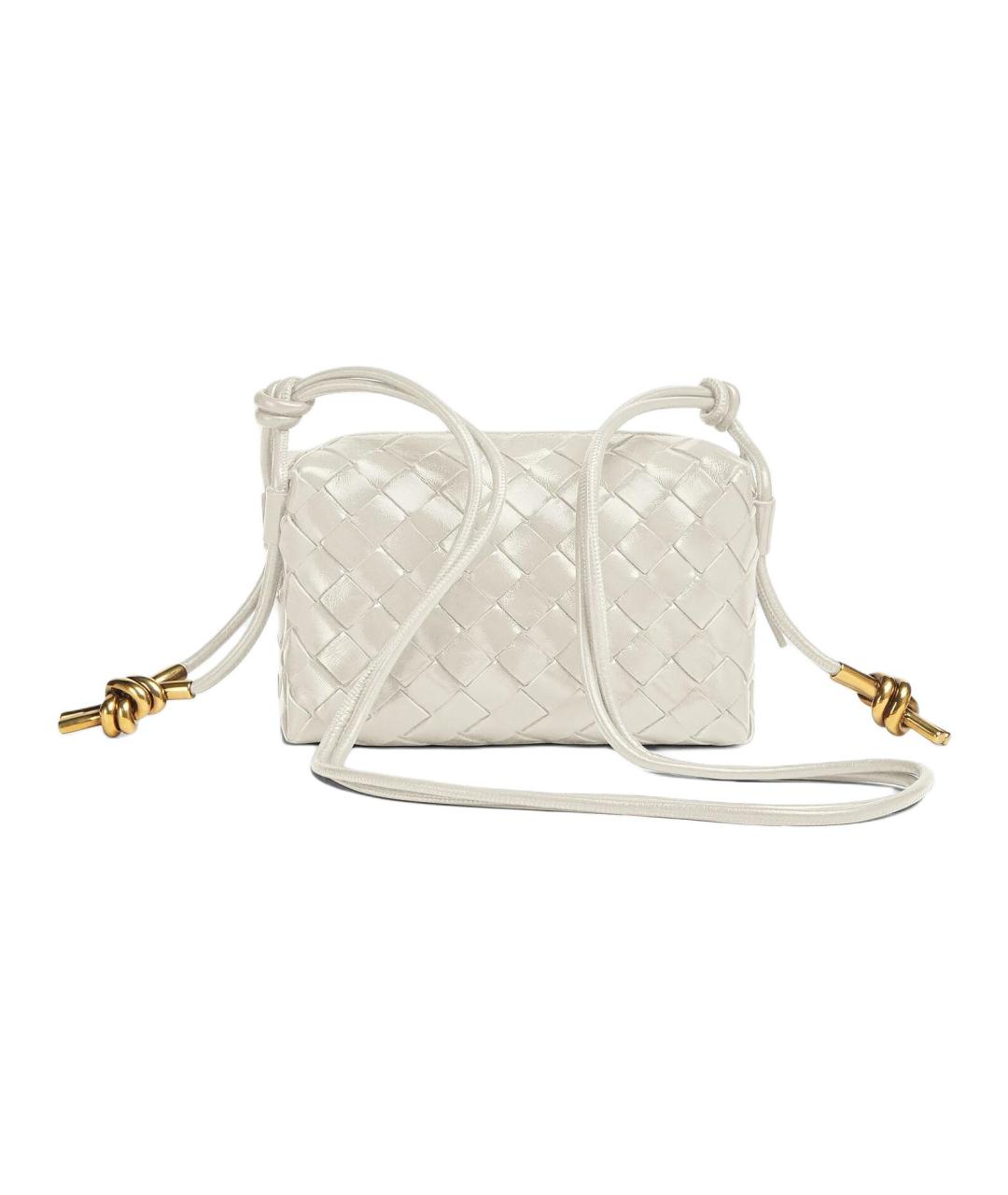 BOTTEGA VENETA Бежевая кожаная сумка через плечо, фото 3