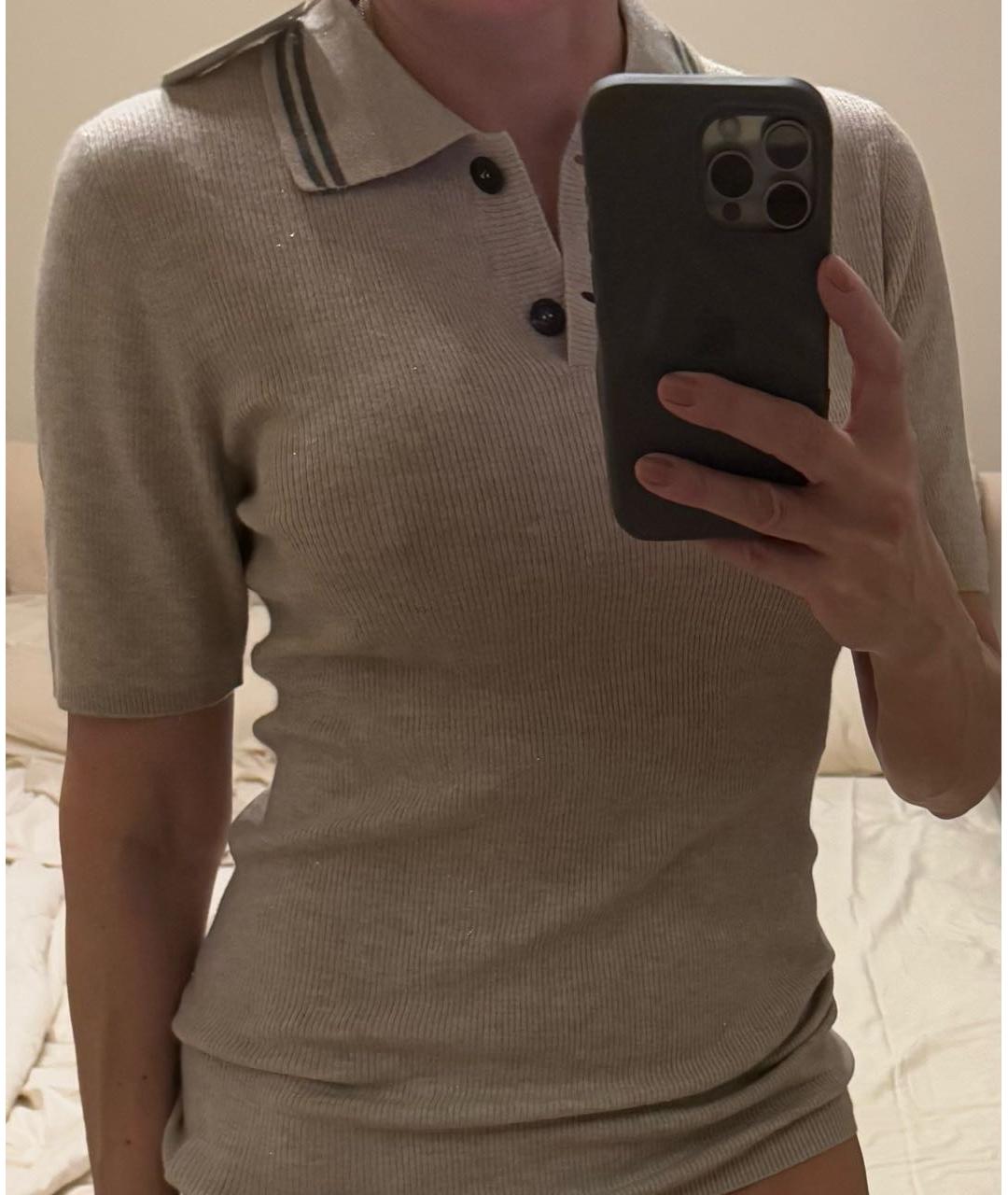 BRUNELLO CUCINELLI Бежевый кашемировый джемпер / свитер, фото 4