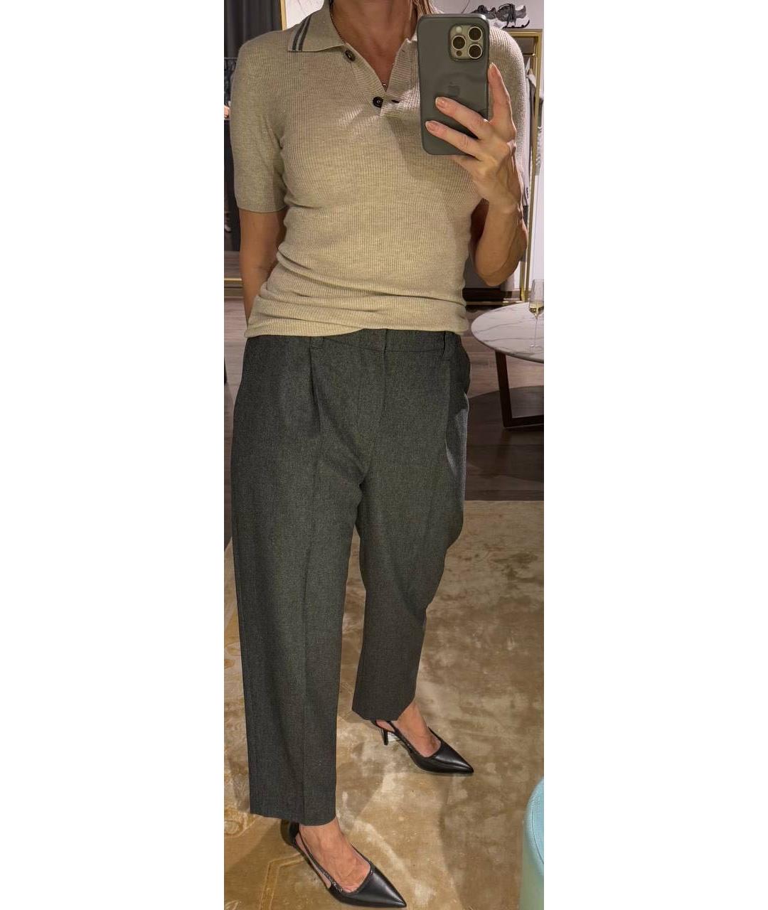 BRUNELLO CUCINELLI Бежевый кашемировый джемпер / свитер, фото 3