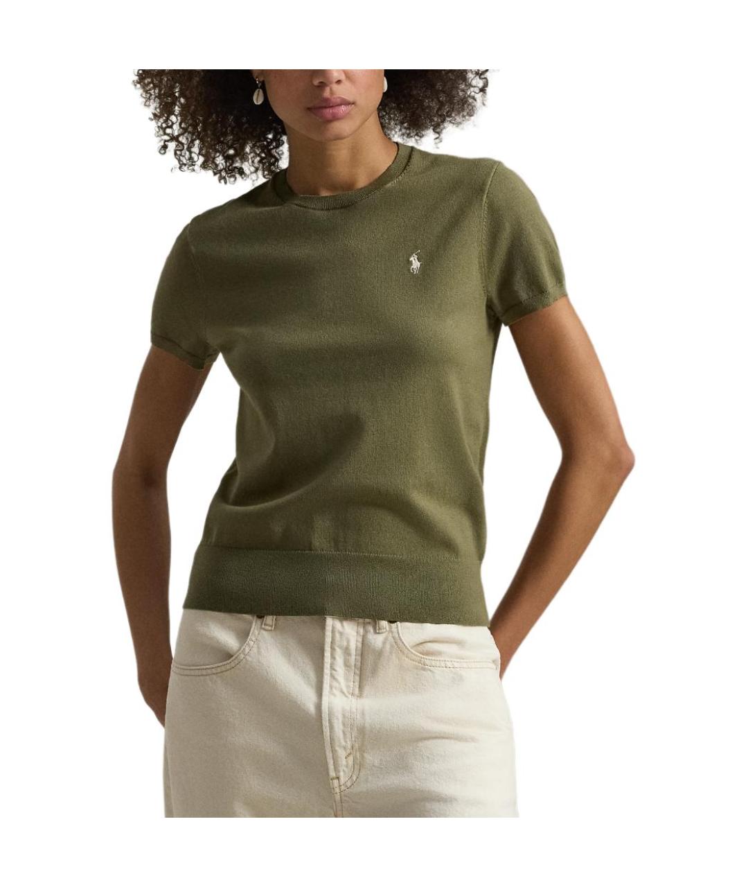 POLO RALPH LAUREN Зеленый джемпер / свитер, фото 2