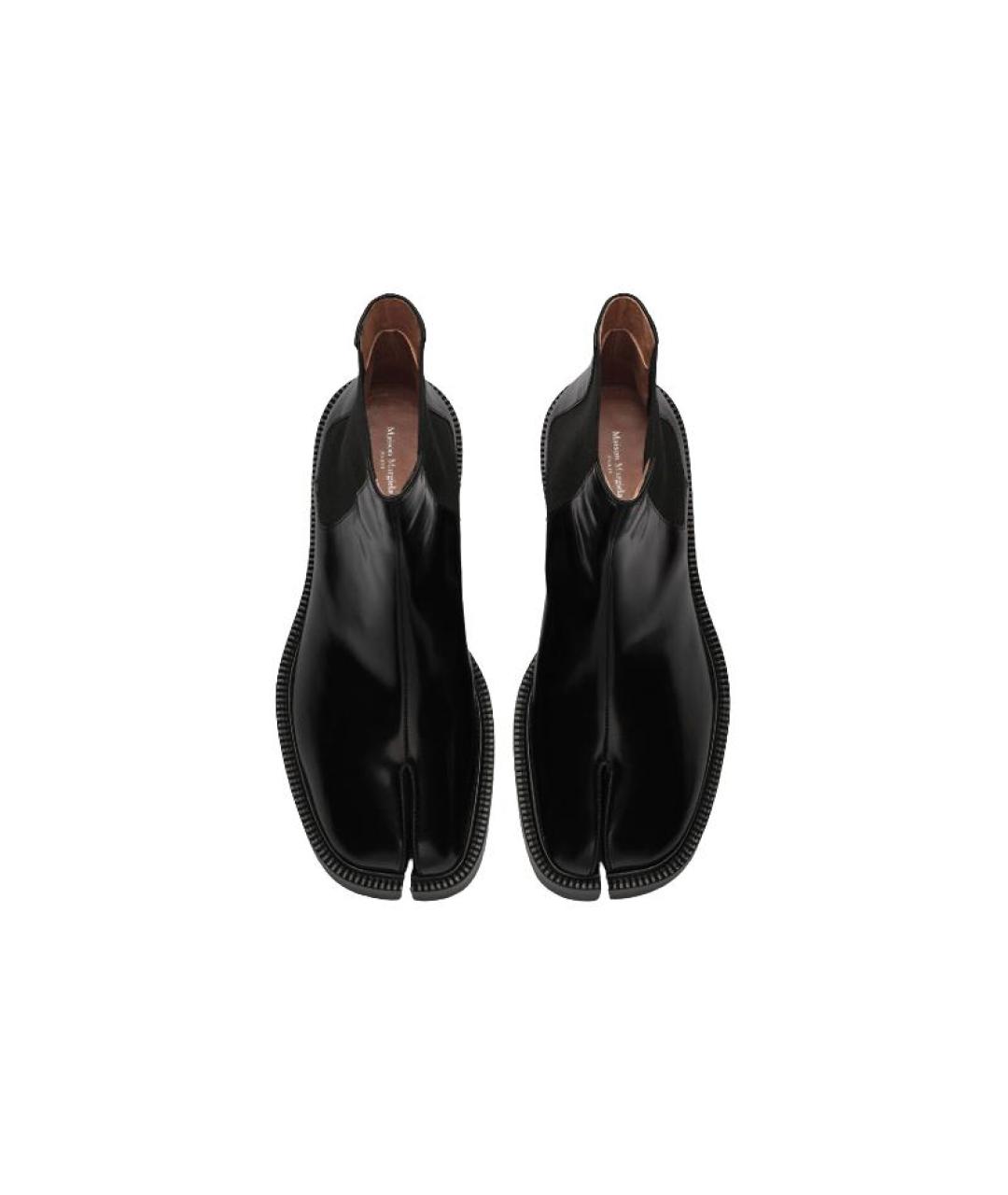 MAISON MARGIELA Черные кожаные низкие ботинки, фото 3