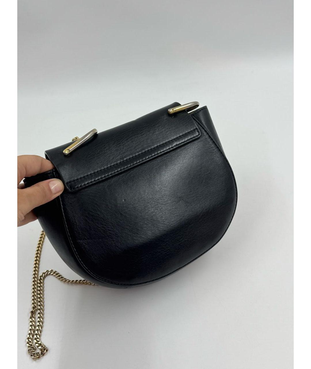 CHLOE Черная кожаная сумка через плечо, фото 2