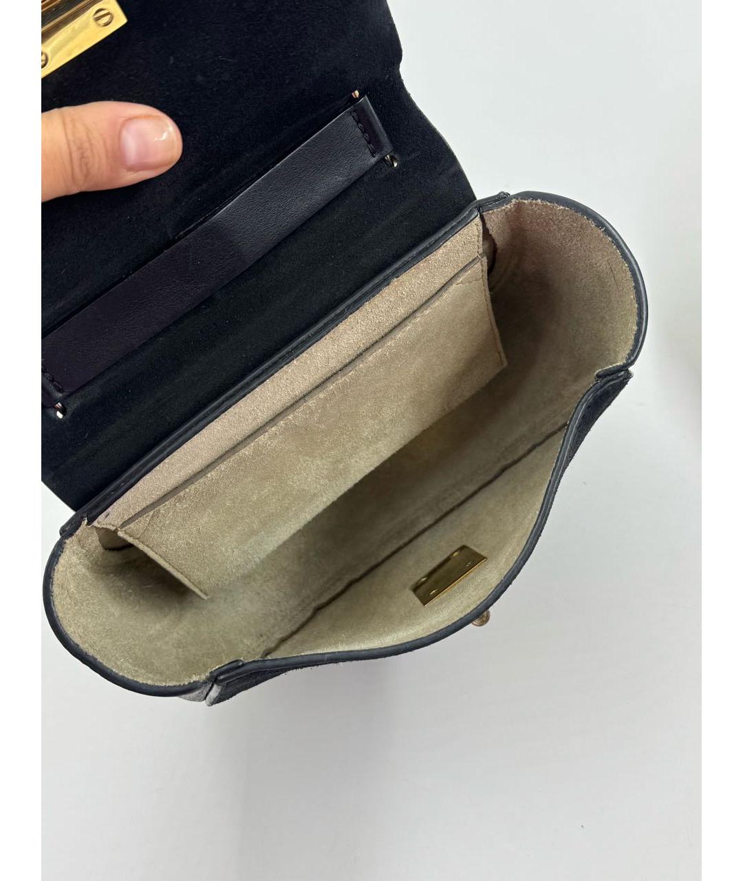 CHLOE Черная кожаная сумка через плечо, фото 3