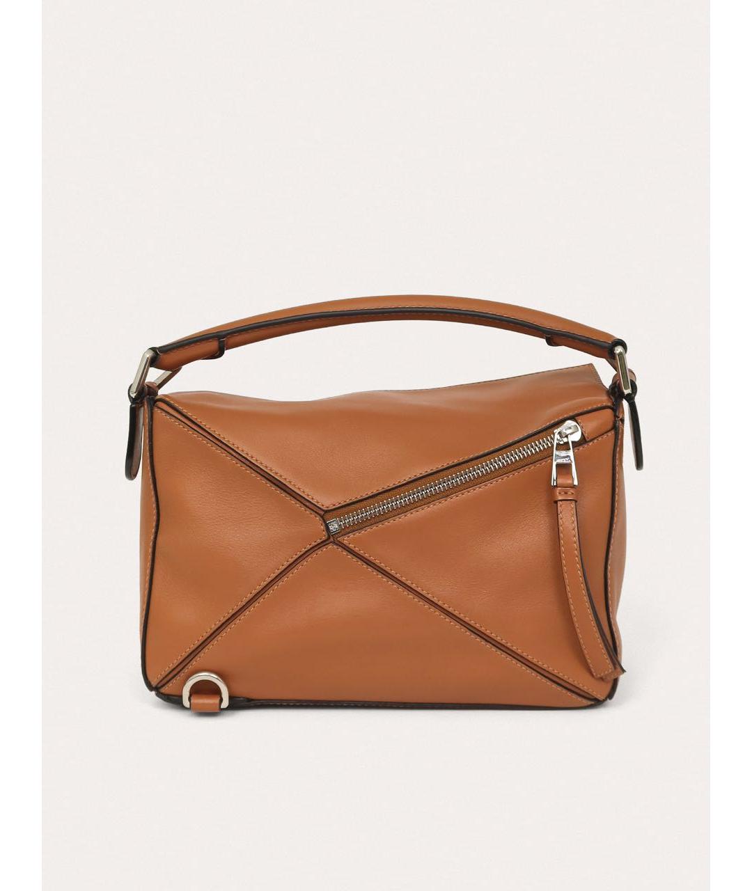 LOEWE Коричневая кожаная сумка через плечо, фото 3