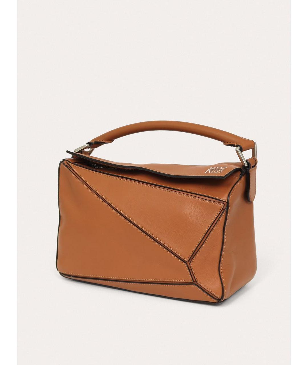 LOEWE Коричневая кожаная сумка через плечо, фото 2