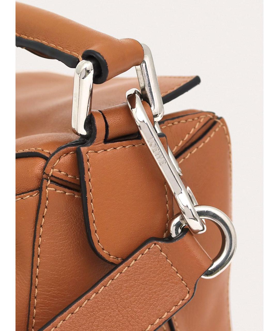 LOEWE Коричневая кожаная сумка через плечо, фото 7